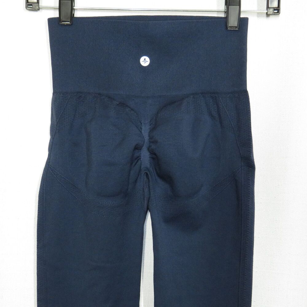 Halara Seamless Flow Scrunch Butt Lift Active Yoga Leggings Navy Size Small - Picture 10 of 12